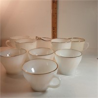 Fire King anchor Hocking cups and creamers