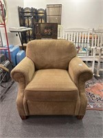 Tan upholstered sofa and chair