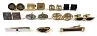 Vintage cuff links and tie clips