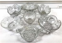 Crystal and cut glass bowl lot