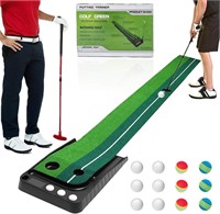Golf Putting Mat for Indoor Practice (Green) - Hel