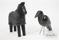 Vintage IKEA Black Woolen Horse and Raven
