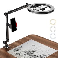 Ring Light with Stand and Phone Holder, USB 10'' R