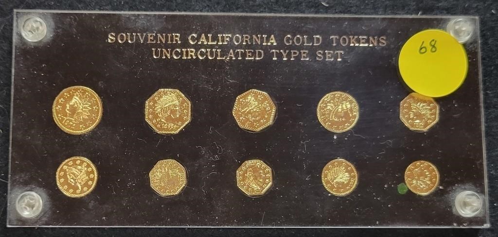 CALIFORNIA GOLD UNC FRACTIONAL TYPE SET