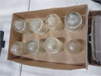 8 glass insulators