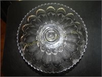 Glass cake stand, 9 1/2" x 4 1/2", Rum Well