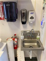 Stainless Hand Sink & Towel / Soap Dispensers