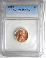 1958 Cent ICG MS66+ RD