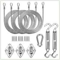 Triangle Sun Shade Sail Install Kit - Metal Wire