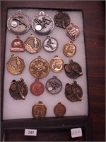 Container of high school track medals