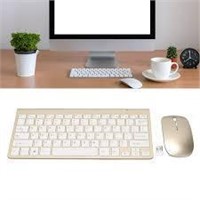 Wireless Keyboard Mouse Set - Gold