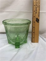 Vintage green glass measuring dish