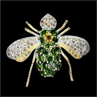 Natural Ch-Diopside Citrine Rhodolite Sapphire Bro