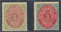 DANISH WEST INDIES #5e & #6e MINT FINE HR