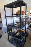 Plastic Shevling Unit w/4 Shelves-24"x35"x81"H