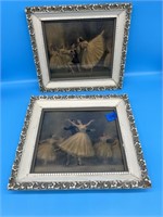 2 Vintage Framed Sophie Ballerina Prints