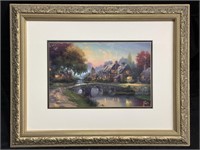 Thomas Kinkade Print On Paper. ‘Cobblestone