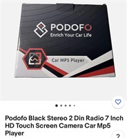 Podofo Black Stereo 2 Din Radio
