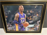 8x10 Color framed pic Kobe Bryant autograph