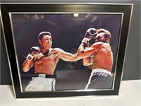 8x10 Color framed pic Mohammad Ali autograph