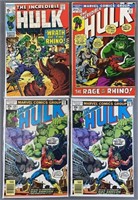 4pc Incredible Hulk #124-218 Marvel Comic Books