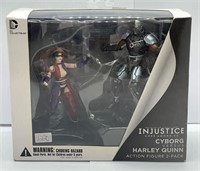 2Pcs Cyborg Versus Harley Quinn Action Figure
