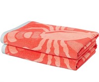Amazon Cotton Beach Towel  2-Pack  Lobster  72 x 3