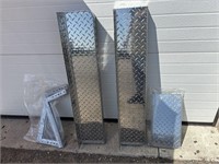 Aluminum step boards, wheel guards, brackets