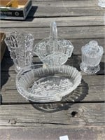 Pattern Glass and Baskets