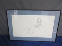 *Nicely Framed & Matted Unique Abstract Drawing