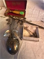 Silver Plate and 2 Sterling Salt Spoons