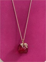 Red Apple pendant necklace