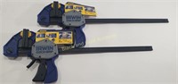 (2) New 18" Irwin Quick Grip Clamps XP600