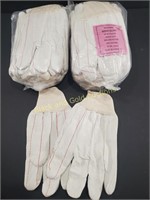(12) New Industrial Cloth Work Gloves
