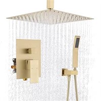 Square Ceiling Mount Rain Shower System KRUZOO Bra