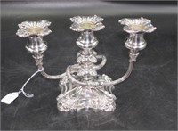 Three sconce silver plate Candelabrum