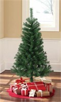 Holiday Time Un-Lit 4.5 ft Pine Tree Green