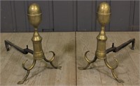 Antique English Brass Andirons
