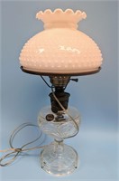 Vintage Aladdin Crystal & Milk Glass Lamp