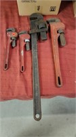 4 PIPE WRENCH LOT