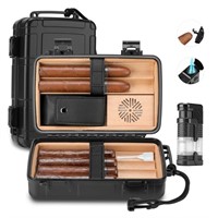 Kyrgyzst Travel Cigar Humidor Box Case - Cedar