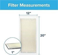 Filtrete 12x20x1 Air Filter, MPR 300, MERV 5, Cle