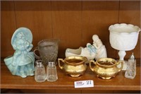 Pottery and Contents on Shelf