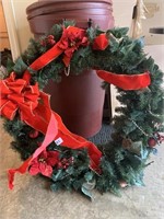 LARGE ARTIFICIAL HOLIDAY WREATH, 31"