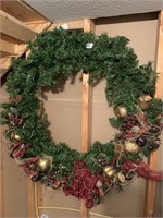 LARGE ARTIFICIAL HOLIDAY WREATH, 35"