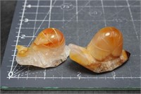 2, Carnelian Snails, 2oz