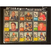 (27) 1962 Topps Football Cards With Stars