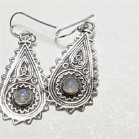 $100 Silver White Topaz Earrings