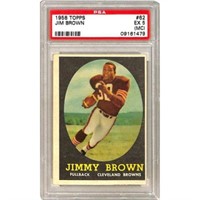 1958 Topps Jim Brown Rookie Psa 5 Mc