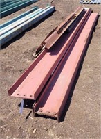 (3) Assorted Red Iron - 16' x 2" x 3"